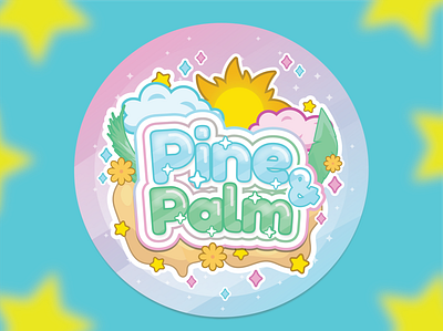 Logo for Vtuber Pine & Palm branding design graphic design illustration logo vector vtuber