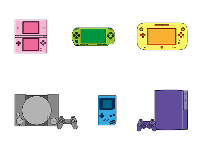 Video game consoles console game game boy color illustration nintendo ds playstation ps3 psp video game console wii u