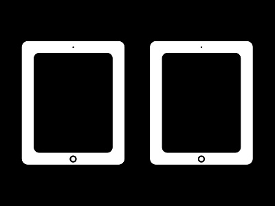 Black & White design flat design graphic design illustration ipad minimal tablet vector vector illustration