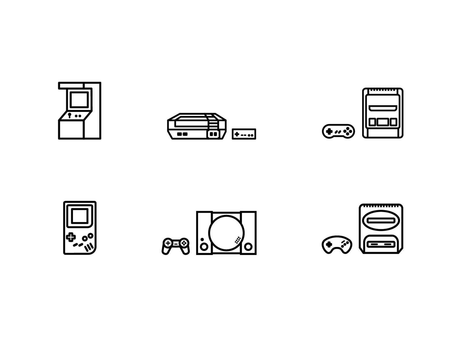 Game console icons by Marta Fernández Algarrada on Dribbble