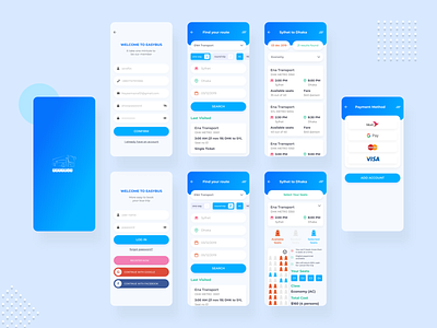 Online ticket booking app - Easybus app clean design online booking ui uidesign ux