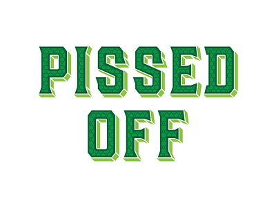 Pissed off font golf lettering logo logotype off pissed typography