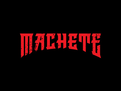 Machete brand clothing lettering logo logotype machete typography