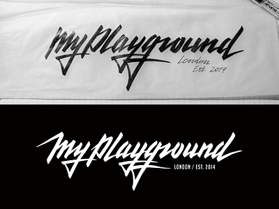 My Playground lettering logo logotype playground process sketch typography wip