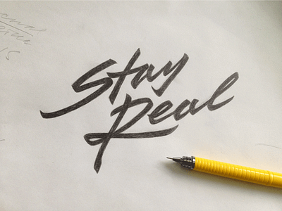 Stay Real lettering logo logotype real sketch stay type typography