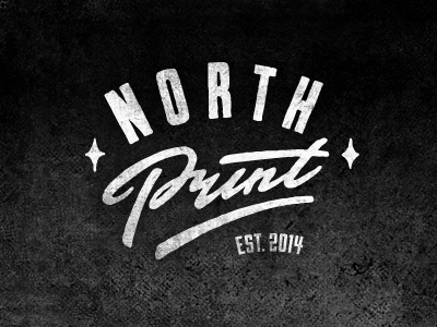 North Print concept lettering logo logotype north print type typography