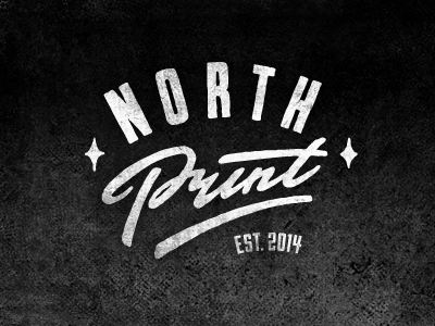 North Print logo concept typography logotype lettering type north print