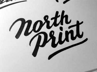 North Print #2 lettering logo logotype north print sketch type typography