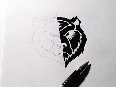 Bears #2 bear logo logotype progress rugby russian sketch