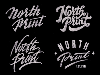 North Print #3 lettering logo logotype north print sketch type typography