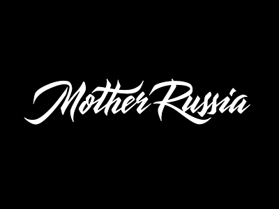 Mother Russia lettering logo logotype mother russia streetwear typography