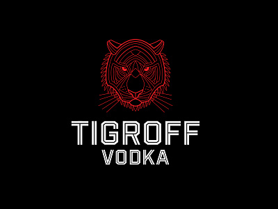 Tigroff vodka animal animal illustration animal logo brand branding design illustration lettering logo logotype russian tiger tiger logo type typography vector vodka