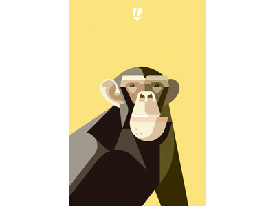 Lumadessa Chimp Wallpaper art artwork brill chimp chimpanzee illustration ios josh lumadessa mobile wallpaper yellow