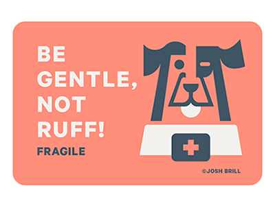Fragile Sticker WIP artwork brill design fragile illustration josh sticker wip