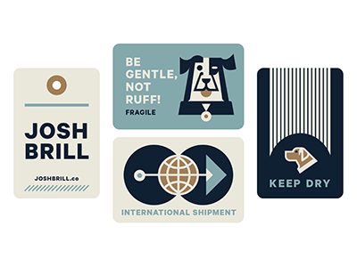 JOSH BRILL Shipping Stickers WIP