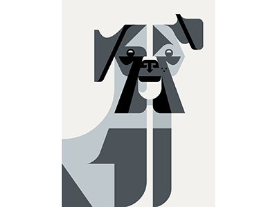 Boxer Portrait WIP art artwork boxer brill dog illustration josh portrait wip