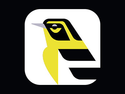 Townsend's Warbler Icon art artwork bird birding design illustration ui warbler