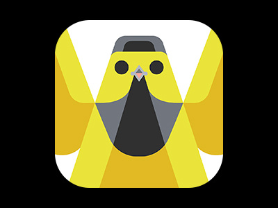 Hooded warbler icon by josh brill