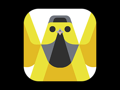 Hooded Warbler Icon app art artwork bird birder design fun icon illustration ui ux warbler