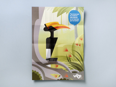 Vibo Travel Poster artwork bird brill josh jungle poster saffron travel vibo