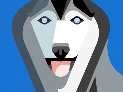 Husky WIP artwork brill canine design dog husky illustration josh lumadessa portrait wip