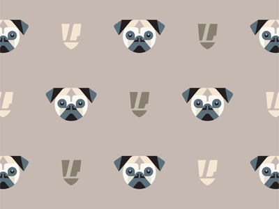 Lumadessa Pug Pattern brill design illustration josh lumadessa pattern pug