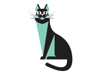 Black Cat Garage Logo By Josh Brill On Dribbble