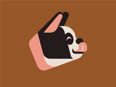 Boston Terrier head art artwork component design design art dog illustration joshbrill label symbol