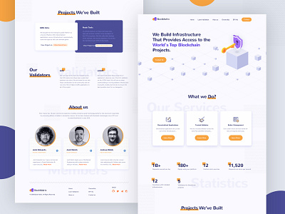 Presentation banner banner add design block block chain website blockchain blockchain websit blocks illustration violet website website design