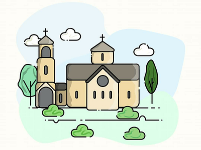 Caucasian Albanian church art adobeillustrator