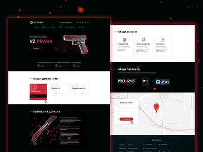 Weapon page concept design figma gun guns main page portfolio prague ui ui design ux ui weapon