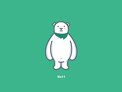 mascot design bear white