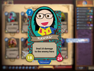 Me as a Hearthstone minion hearthstone minion portrait