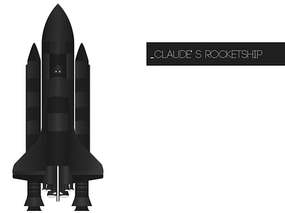 Claude's Rocketship spacecraft spaceship two aliens and a dragon