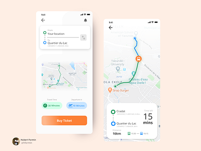 Bus tracking app app design illustration ui uidesign uidesigner ux web