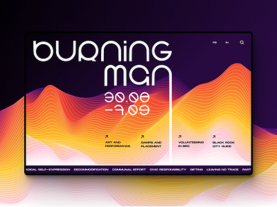 Daily UI :: 003 burningman design futurism futuristic graphic deisgn illustraion illustration illustrator landing page promo techno typography ui ui ux ui design uidesign uiux webdesign website