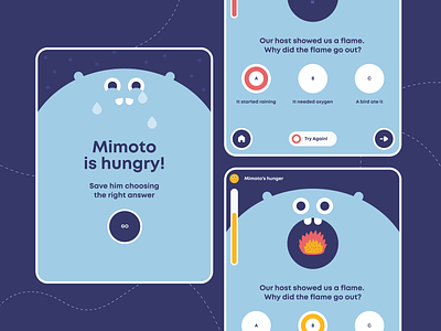 Quiz Page - Portal for Children children game illustration minimalism portal quiz tablet ui ui ux ui design uidesign uiux web design