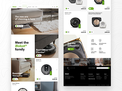 iRobot Landing Page design minimalism minimalist ui ui ux ui design uidesign uiux web design webdesign