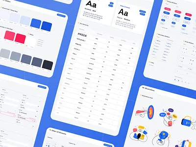 Slidebean Hub: Design System buttons colors components design design system dev guidelines guidelines illustration inputs minimalism startup system tool typography ui ui ux ui design uidesign uiux