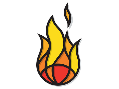 Philadelphia Jewish Sports Hall of Fame flames flat logo sports