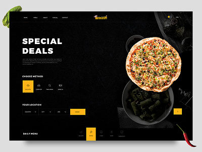 Pizzdets design graphicdesign menu pasta pizza simple ui uidesign userexperience userinterface ux web