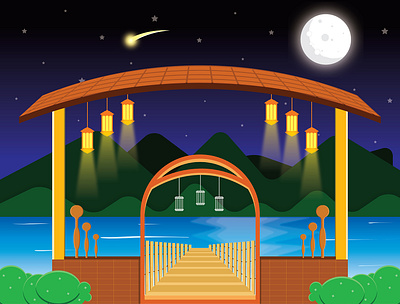 Nightscape adobe adobe illustrator design illustration illustration art illustrator nightscape