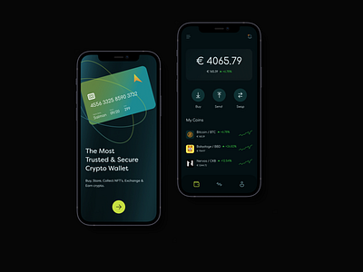 Crypto Wallet design figma mobile ui