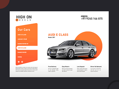 Rent a Car branding design image minimal photoshop ui ux web website ui