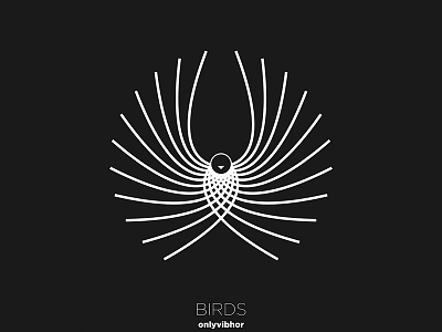 Birds Series 04 black lineart minimal vector