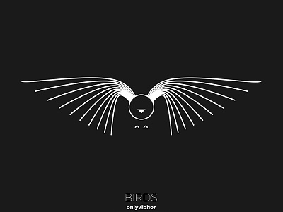 Birds Series 05 black lineart minimal vector