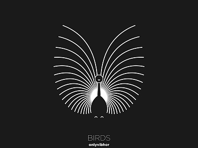Birds Series 06 black lineart minimal vector