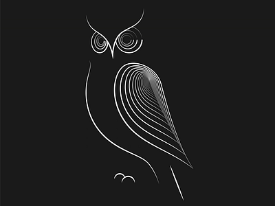 Birds 008 art black and white line minimalism