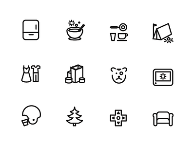 Consumer Product Icons appliance camping clothes electronics flat football grocery holiday icon kitchen product toys