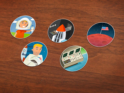 Leadership Launchpad Stickers astronaut character launchpad leadership space stickers